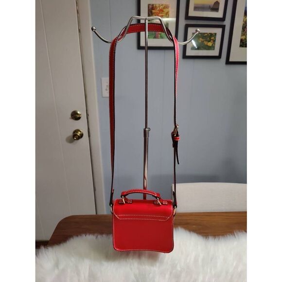 Kate Spade New York Gap Kids Red Leather Satchel Crossbody - Picture 4 of 14